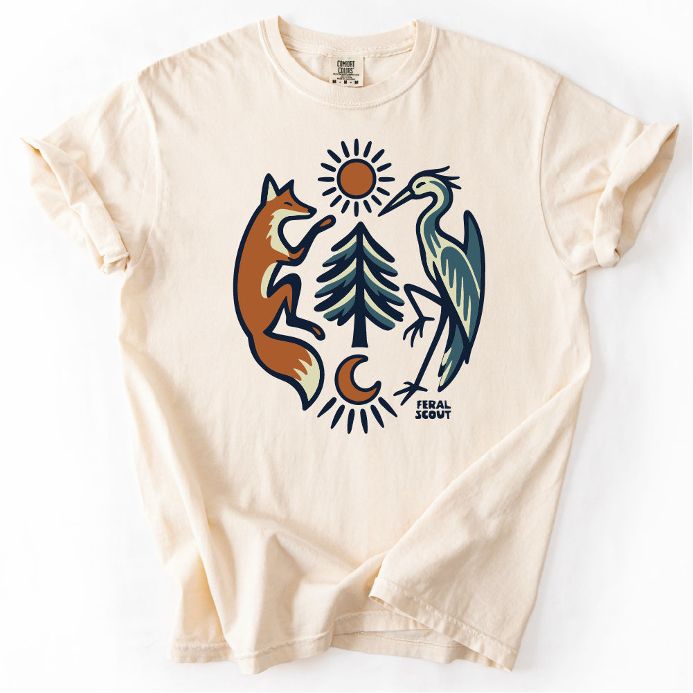 Fox and Heron Tshirt