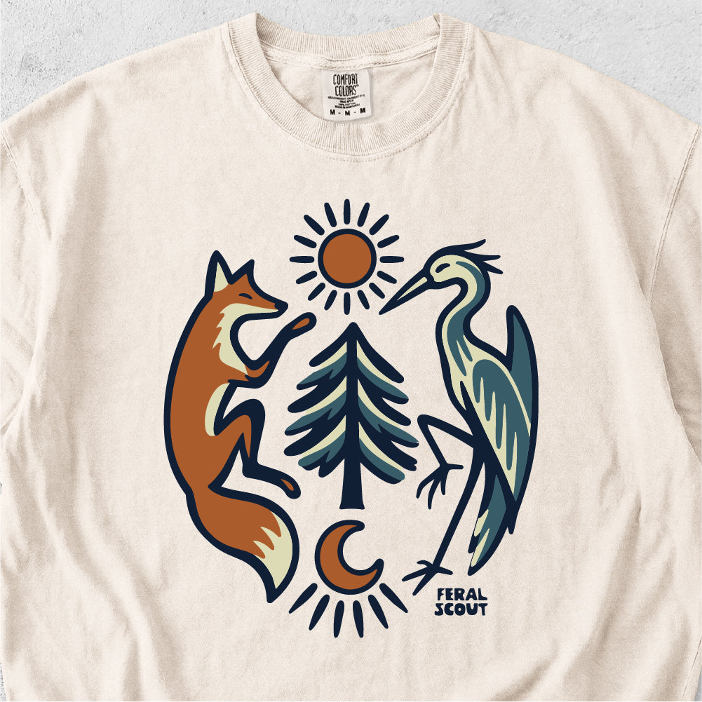 Fox and Heron Tshirt