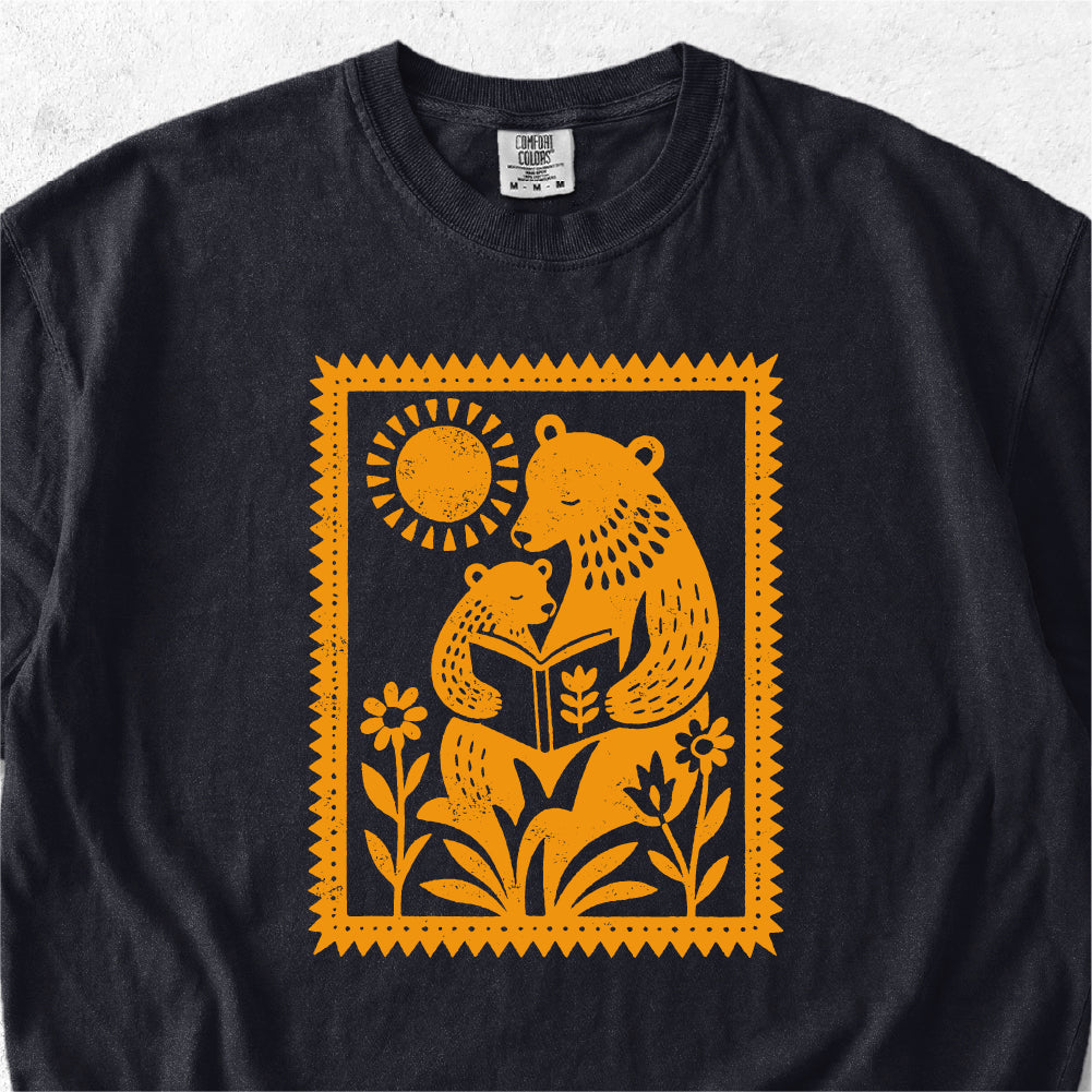 Mama Bear Reading Tshirt