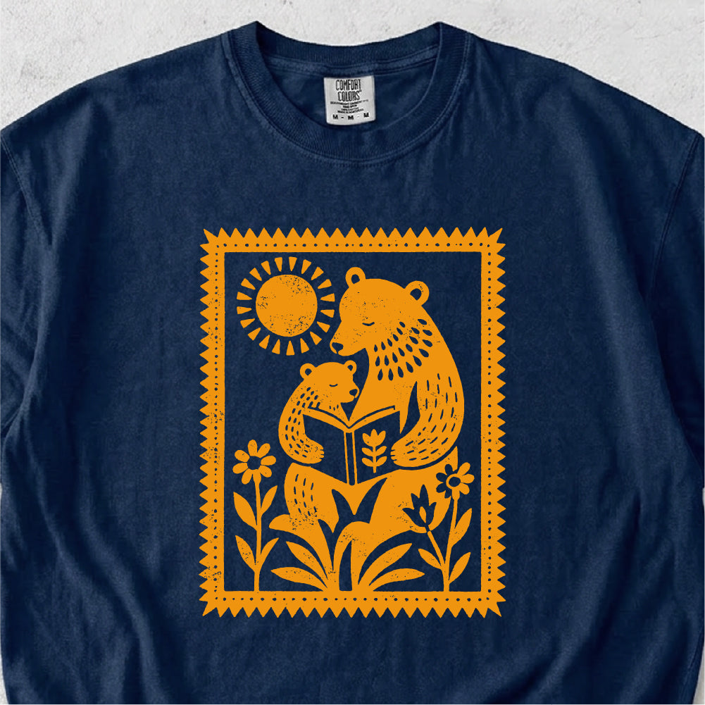 Mama Bear Reading Tshirt
