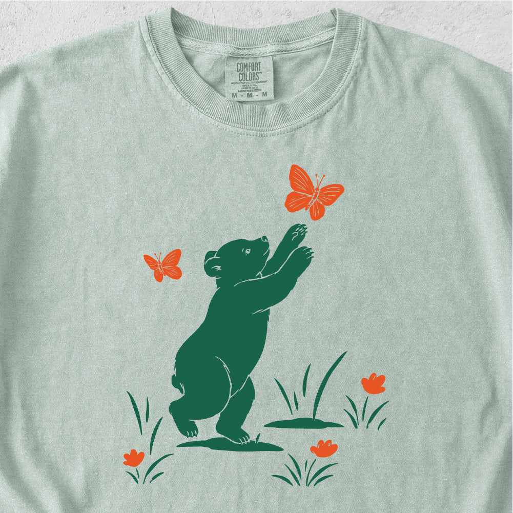 Bear Cub Butterfly Tshirt