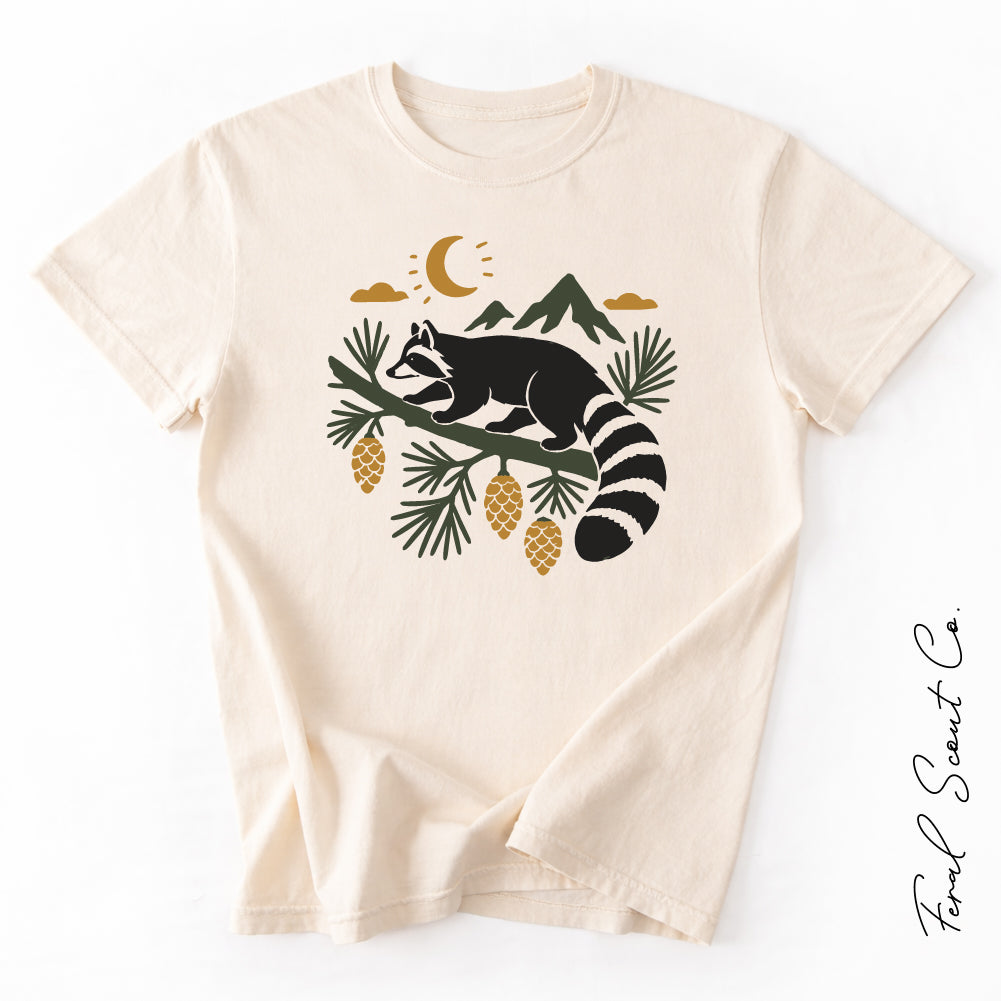 Raccoon On Branch Tshirt