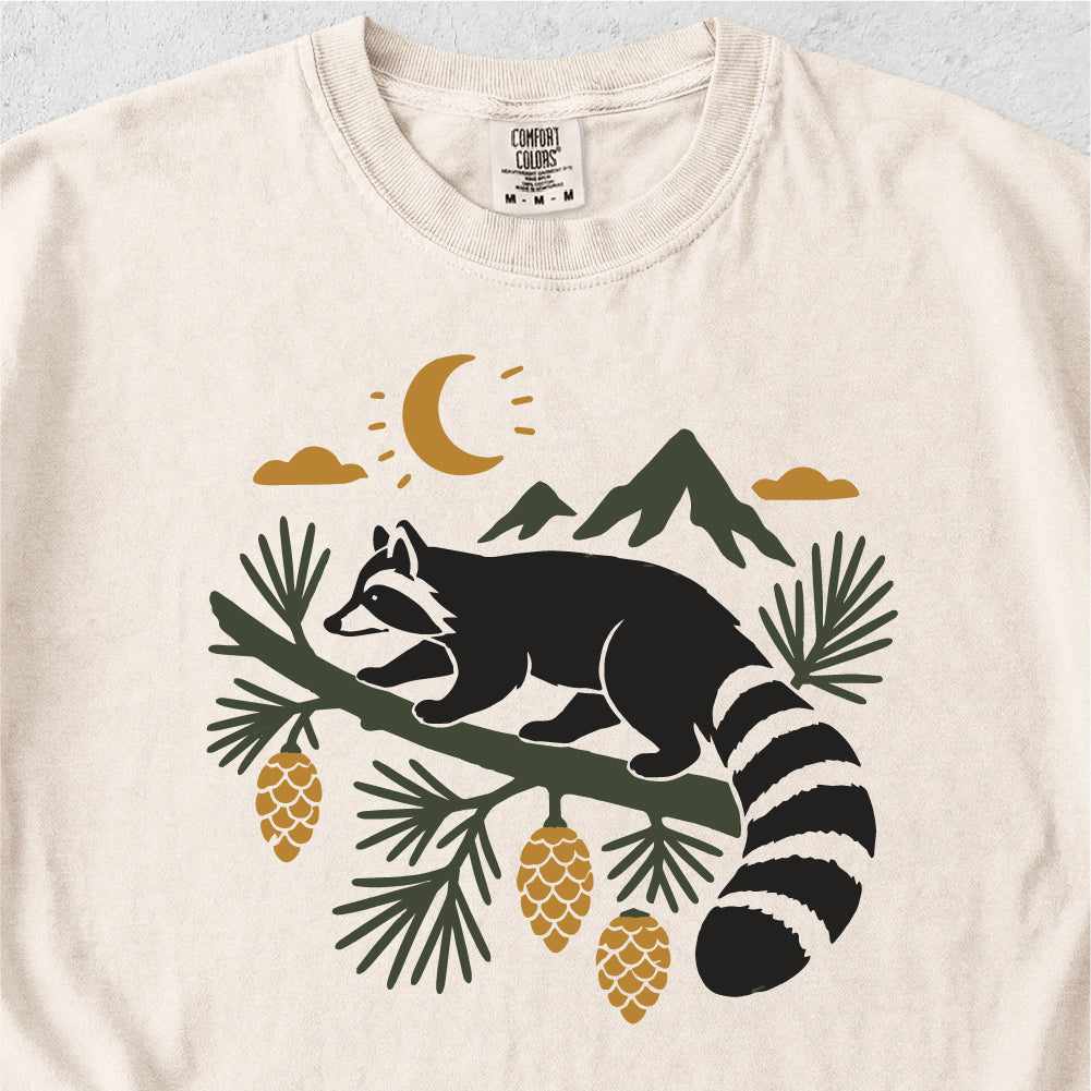 Raccoon On Branch Tshirt