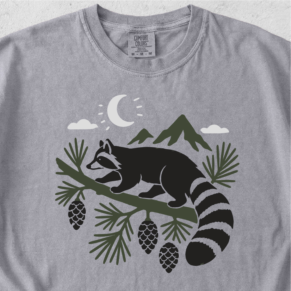 Raccoon On Branch Tshirt