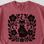 Floral Fox Folk Tshirt