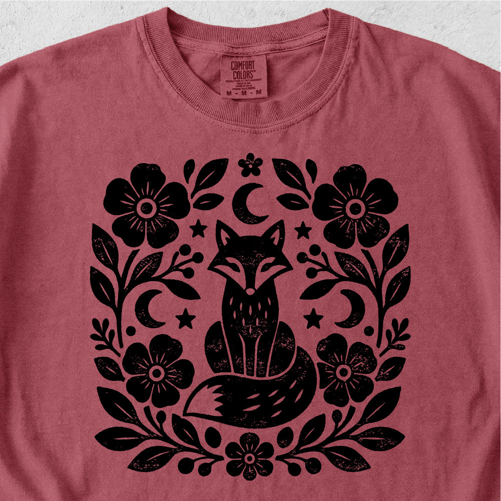Floral Fox Folk Tshirt