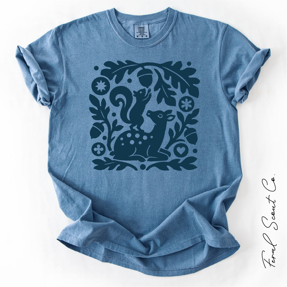 Squirrel and Fawn Tshirt