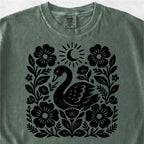 Swan Floral Tshirt