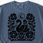 Swan Floral Tshirt