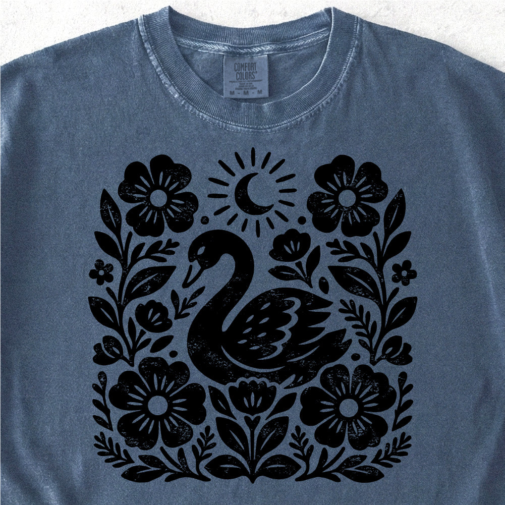 Swan Floral Tshirt
