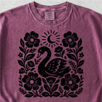 Swan Floral Tshirt