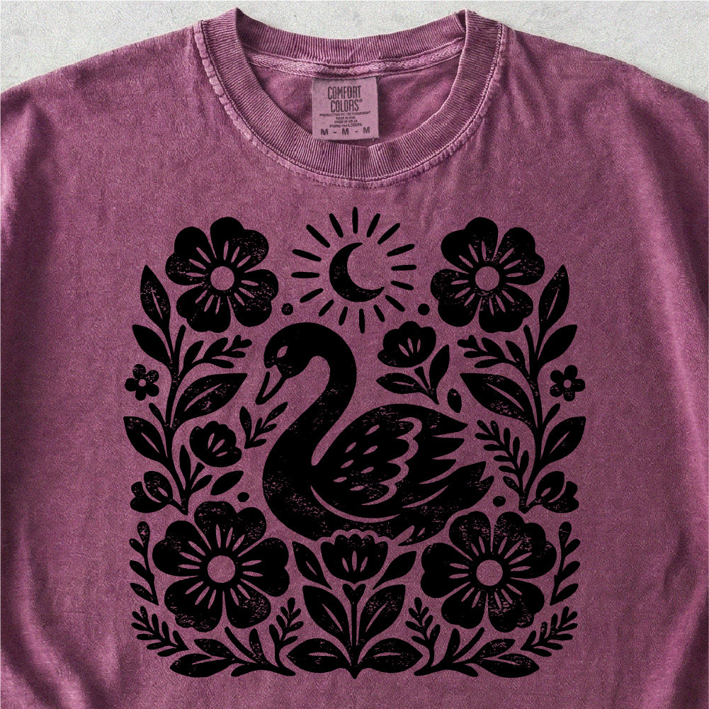 Swan Floral Tshirt