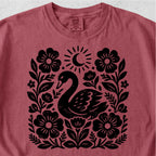 Swan Floral Tshirt