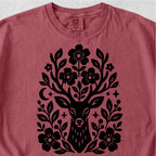 Floral Deer Tshirt