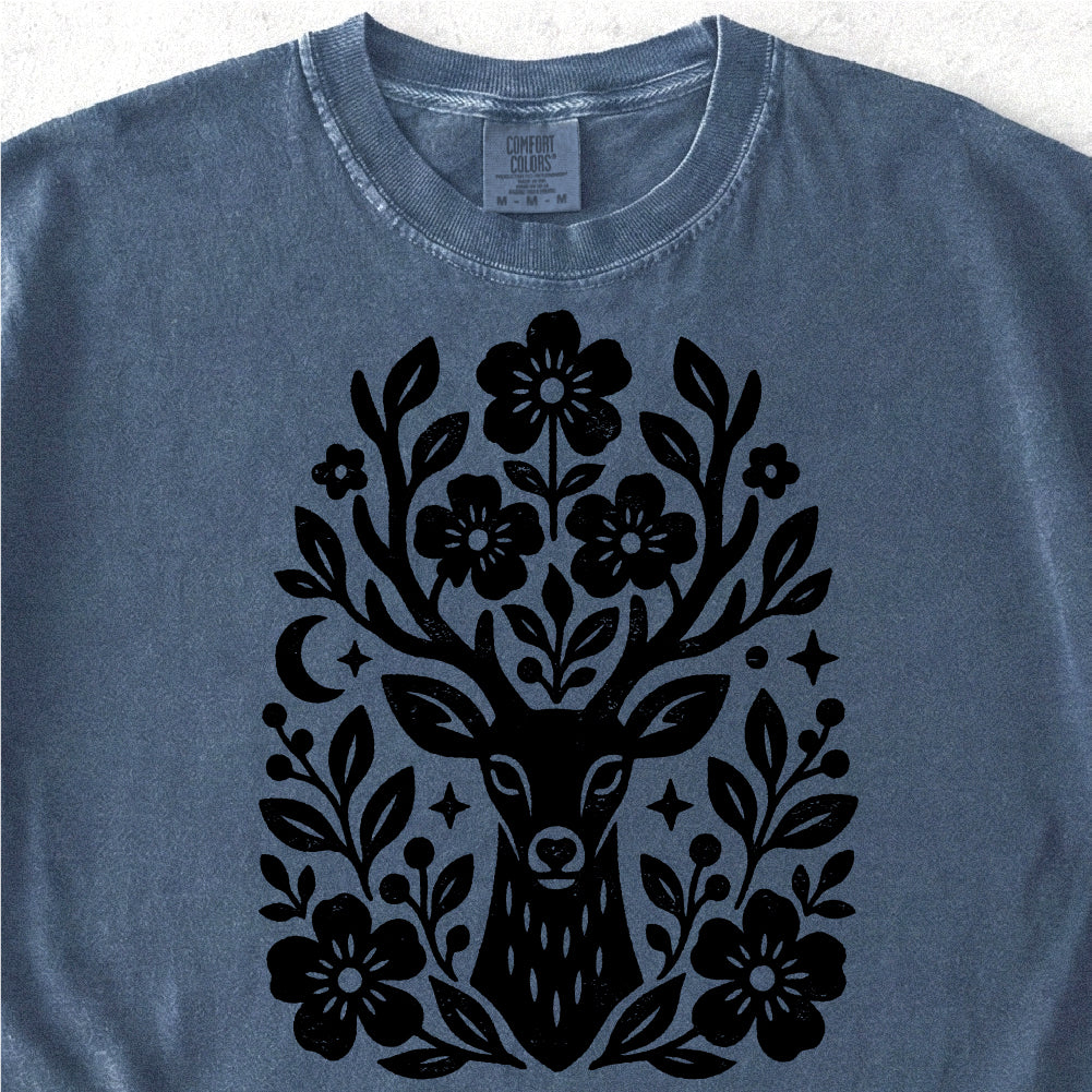 Floral Deer Tshirt