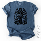 Floral Deer Tshirt