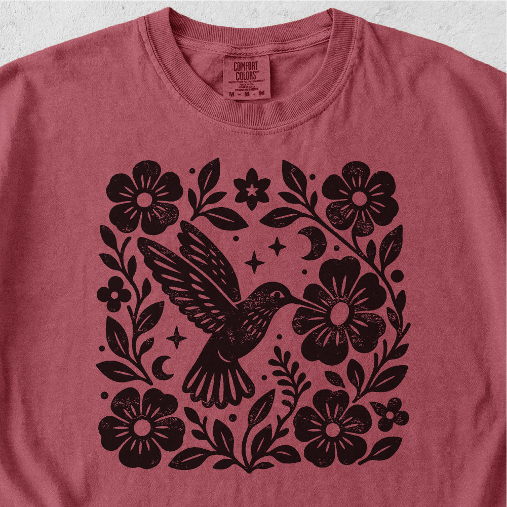 Hummingbird Floral Tshirt
