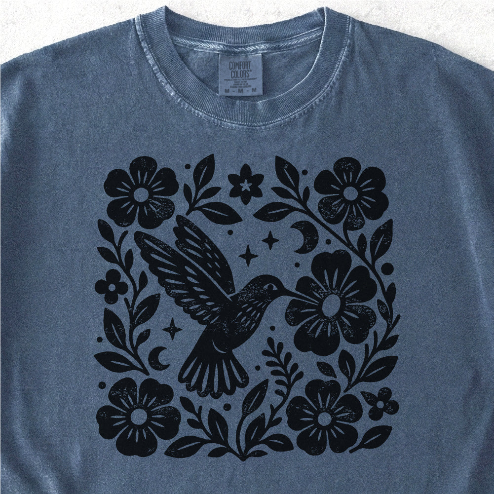 Hummingbird Floral Tshirt