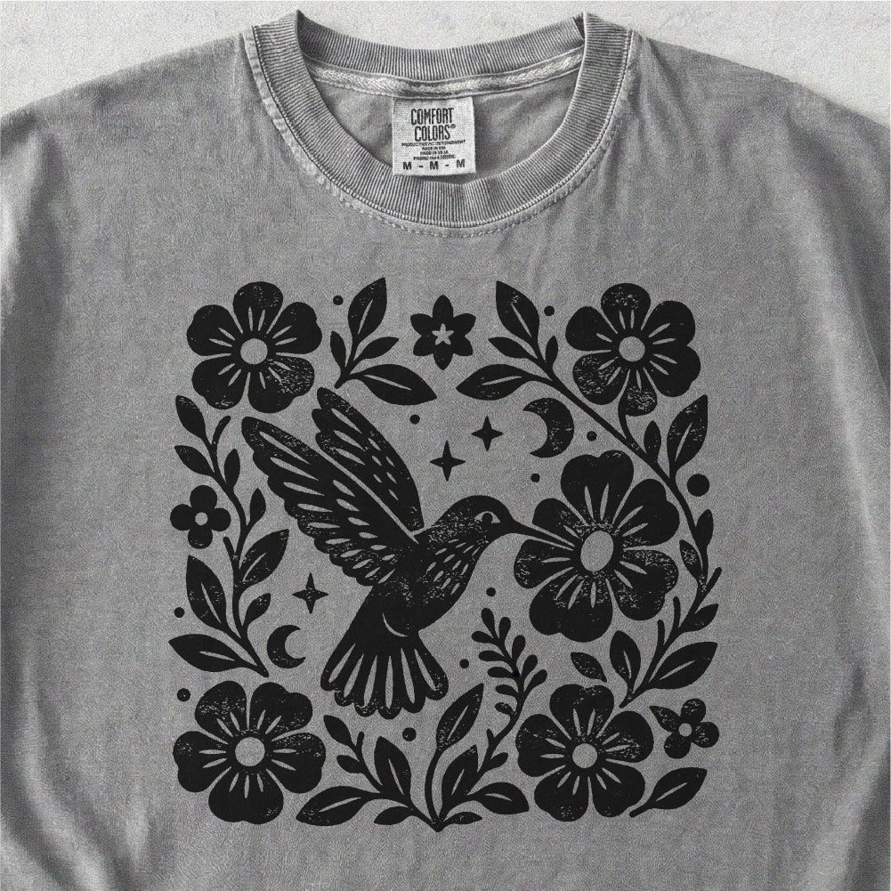 Hummingbird Floral Tshirt