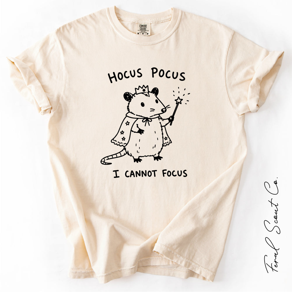 I Cannot Focus Possum Tshirt