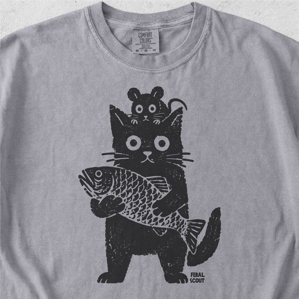 Cat Mouse Fish Tshirt