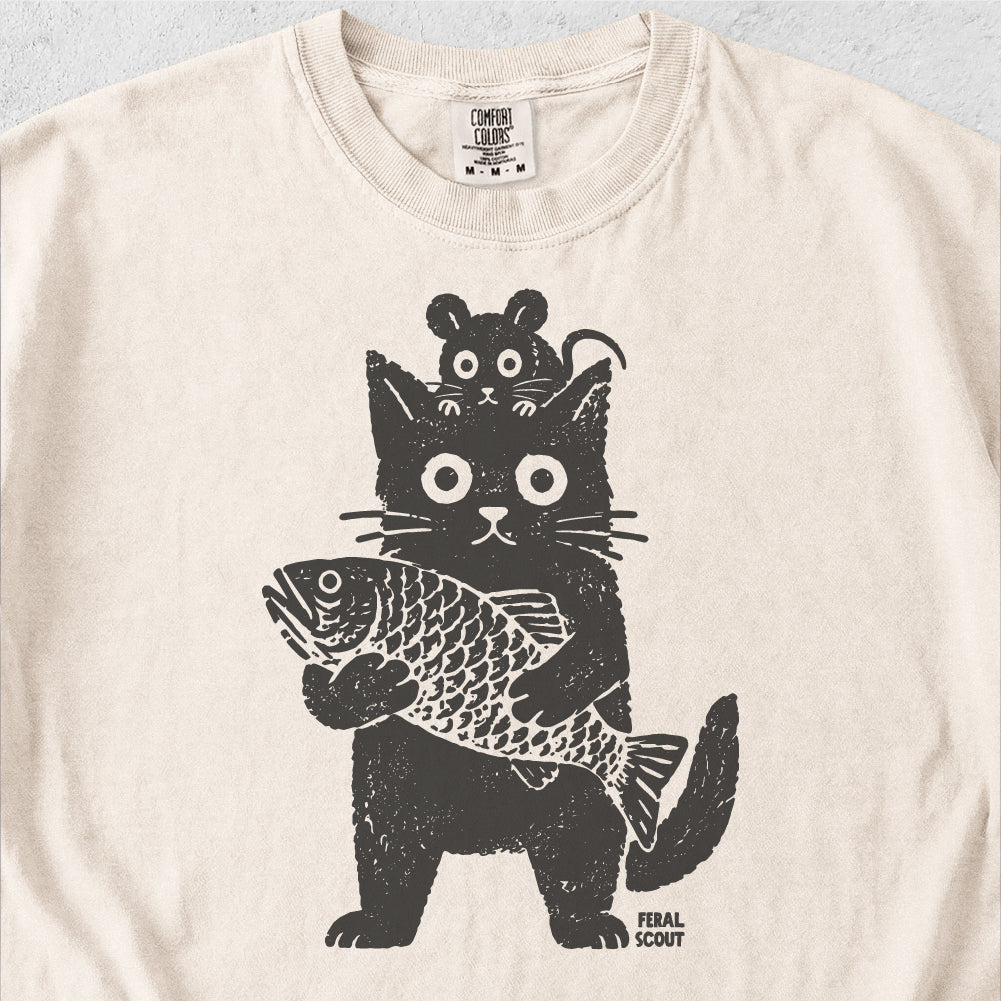 Cat Mouse Fish Tshirt