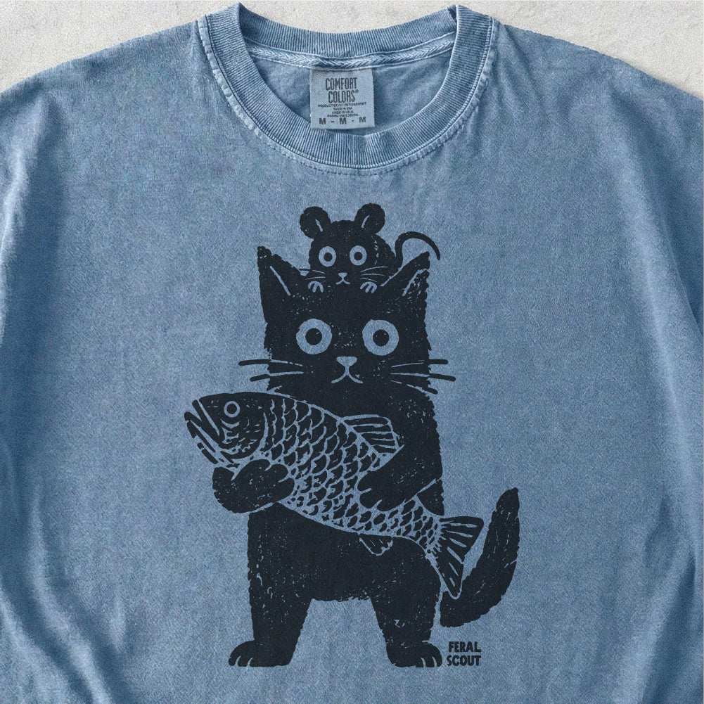 Cat Mouse Fish Tshirt