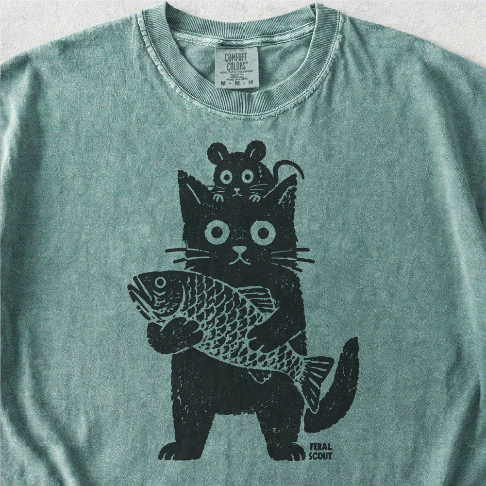 Cat Mouse Fish Tshirt