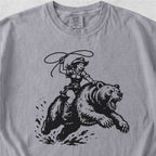 Cowgirl Riding Grizzly Tshirt