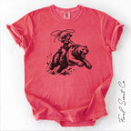 Cowgirl Riding Grizzly Tshirt