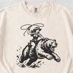 Cowgirl Riding Grizzly Tshirt