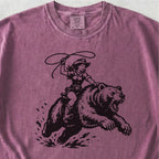Cowgirl Riding Grizzly Tshirt