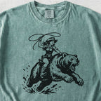 Cowgirl Riding Grizzly Tshirt