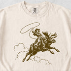 Cowgirl Riding Moose Tshirt