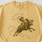 Cowgirl Riding Moose Tshirt