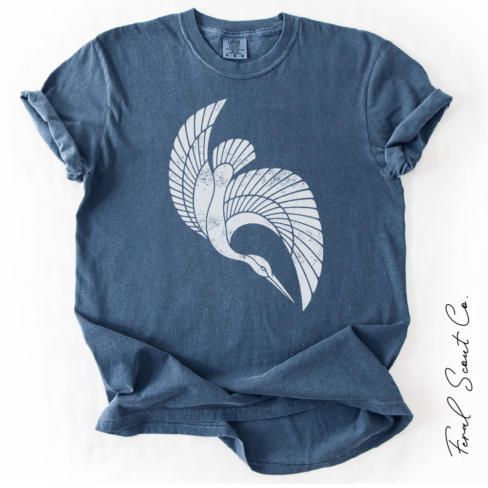 Flying Heron Tshirt
