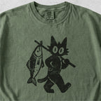 Cat With Fish Tshirt