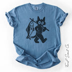 Cat With Fish Tshirt