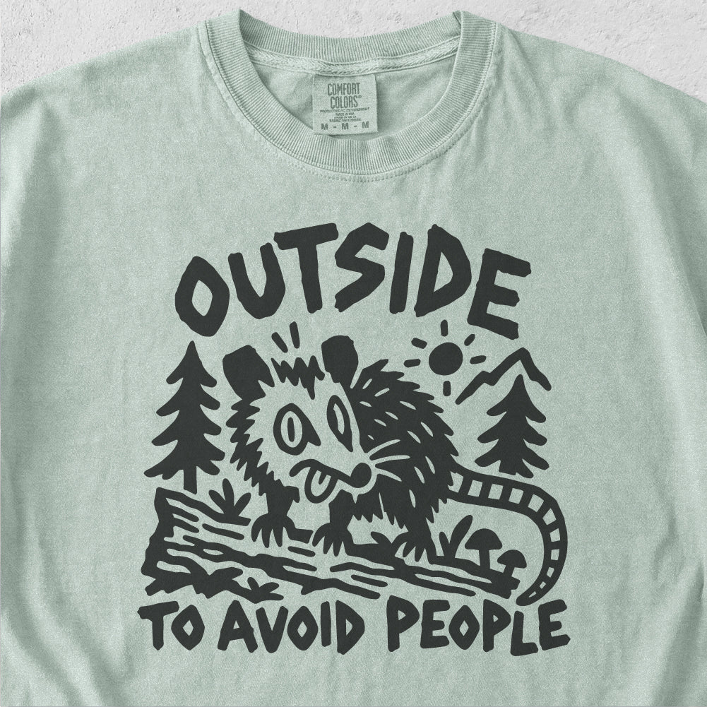 Outside to Avoid People Tshirt