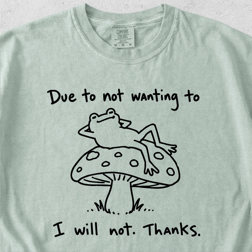 Due to Not Wanting To Tshirt