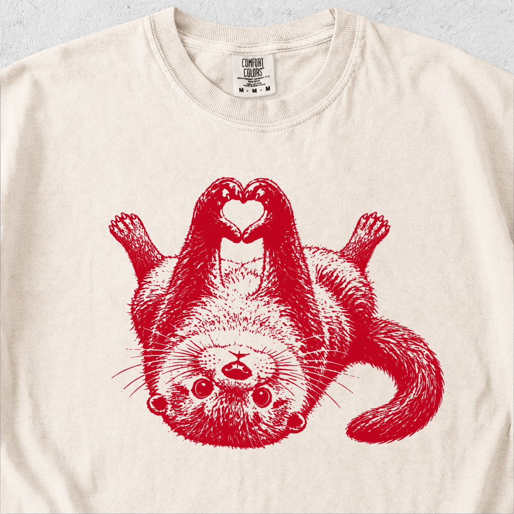 Otter Heart Hands  Tshirt