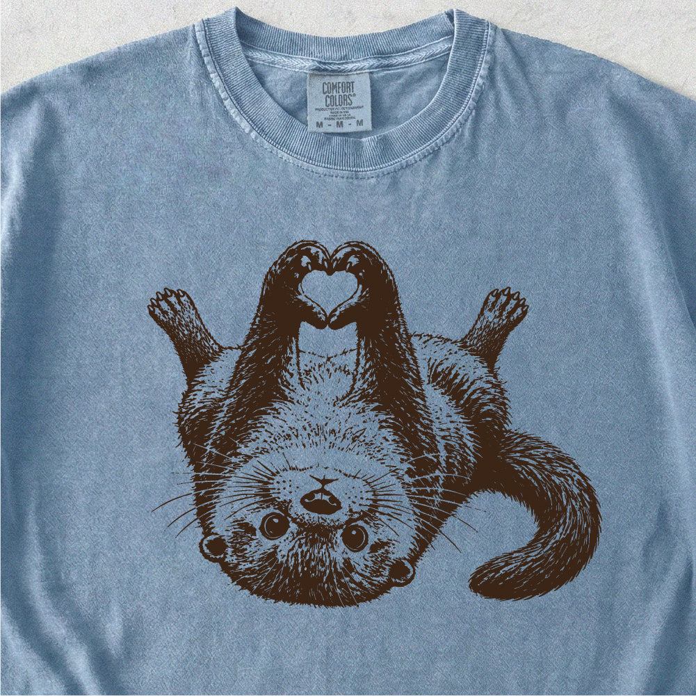 Otter Heart Hands  Tshirt