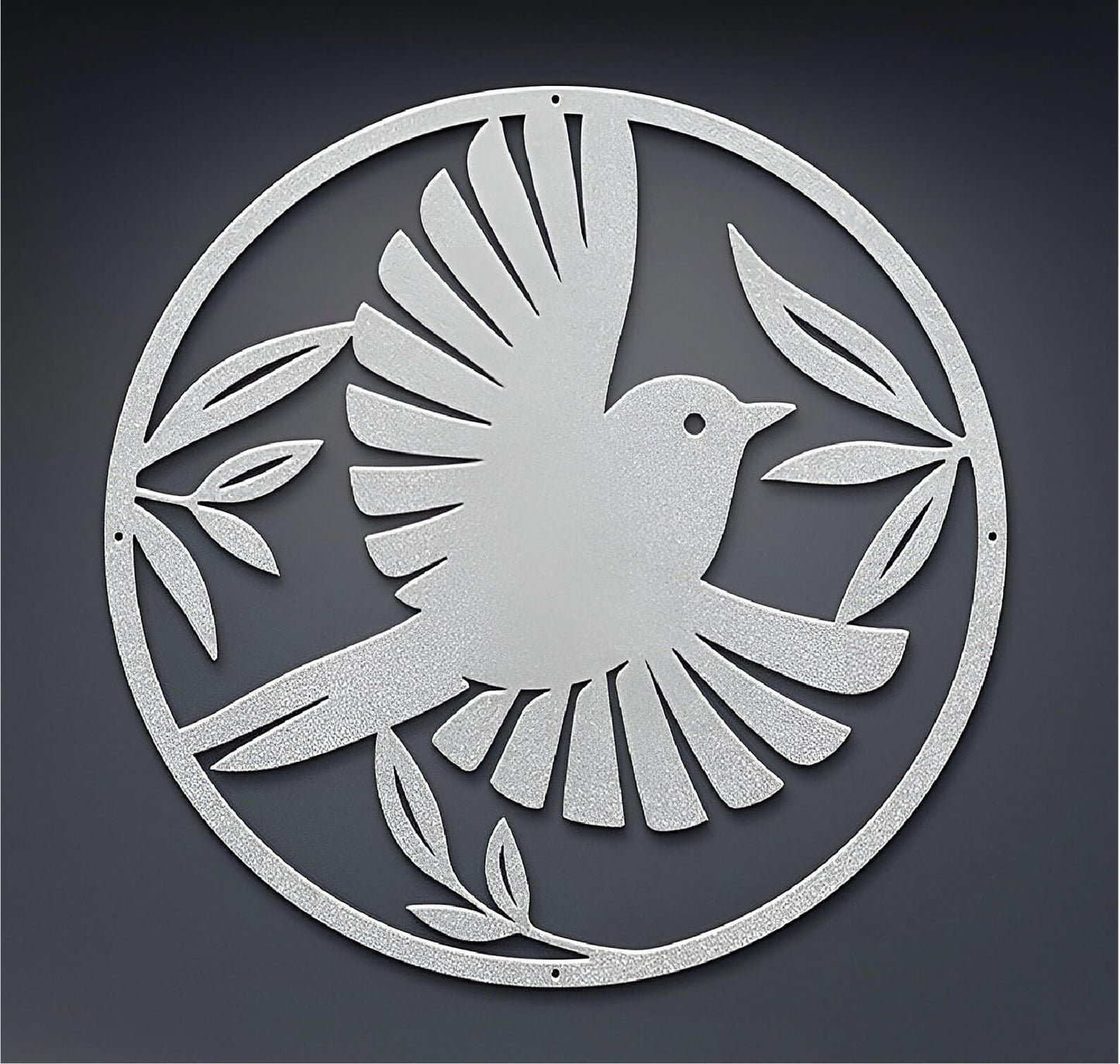 Bird Circular Steel Cut Sign