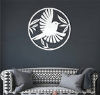 Bird Circular Steel Cut Sign