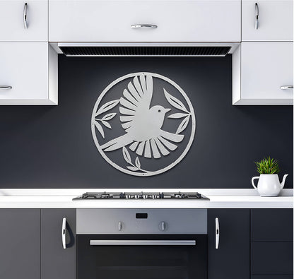 Bird Circular Steel Cut Sign