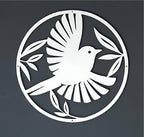 Bird Circular Steel Cut Sign
