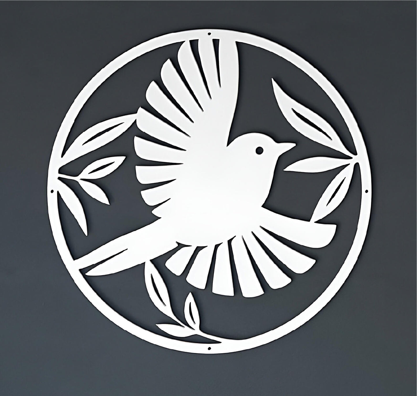 Bird Circular Steel Cut Sign