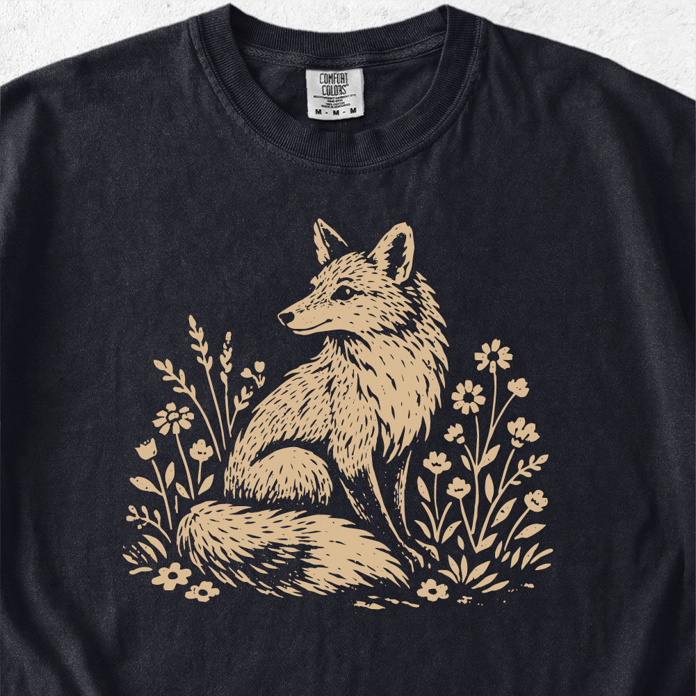 Floral Fox Tshirt