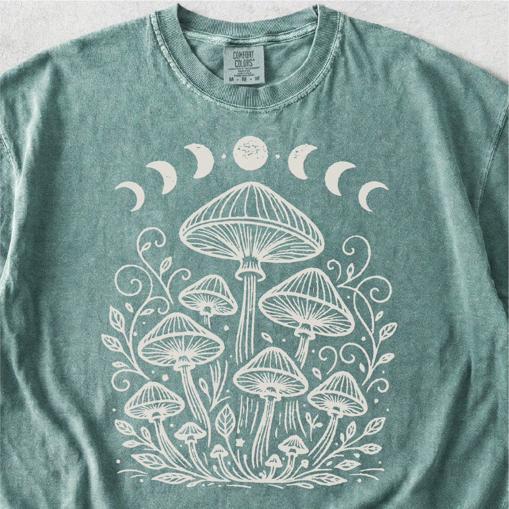 Mushroom Moon Phases Tshirt