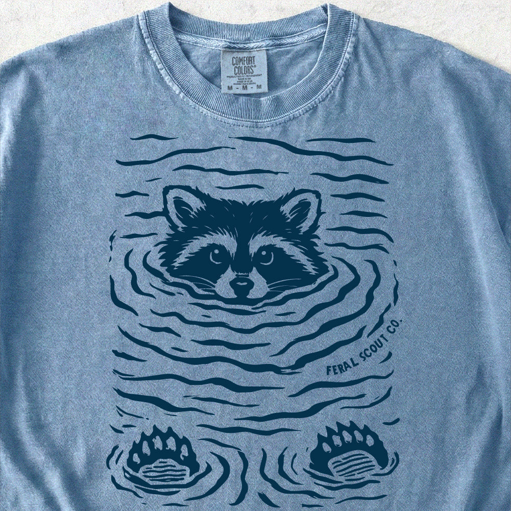 Raccoon Swimming Tshirt